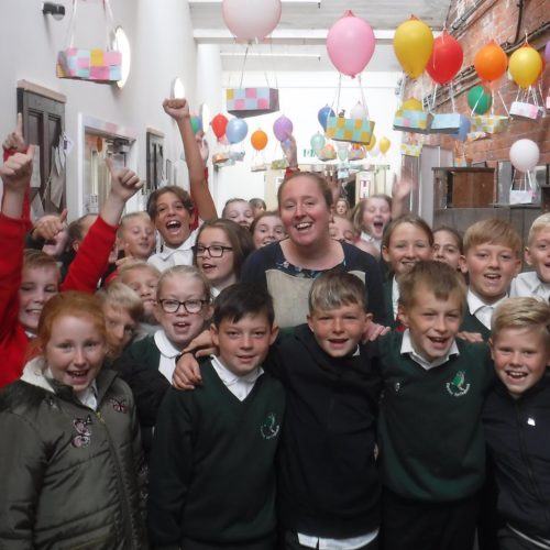 School children at Sunny Bank Mills