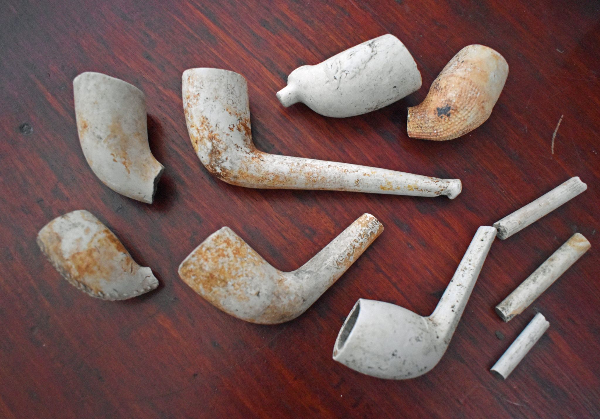 Clay Pipes found behind the Archive Sunny Bank Mills