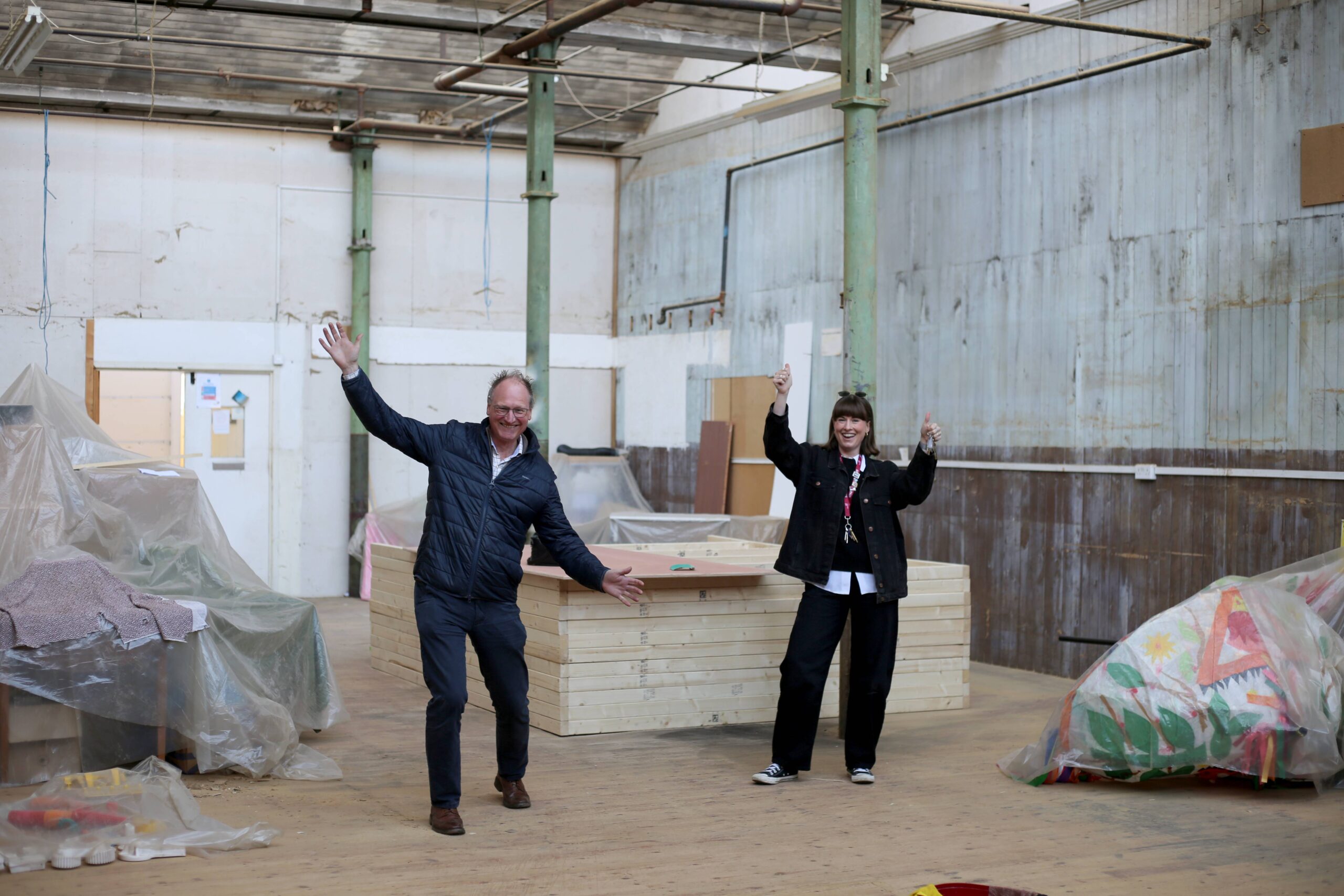 William Gaunt and Anna Turzynski in the Red Lane Studios development