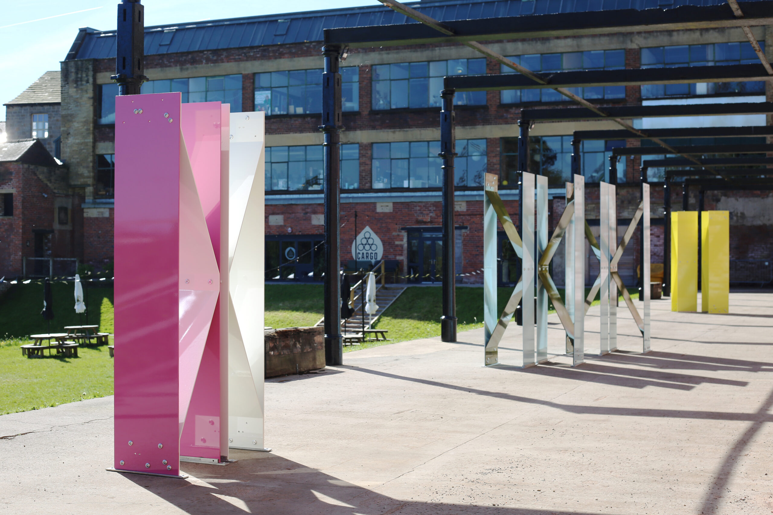 Komorebi outdoor installation at Sunny Bank Mills by artist Amelia Bowles
